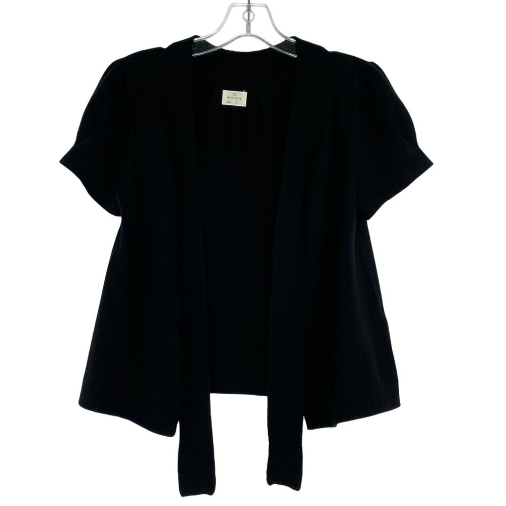 Hartford black front tie knit cardigan size Small 100% Cashmere